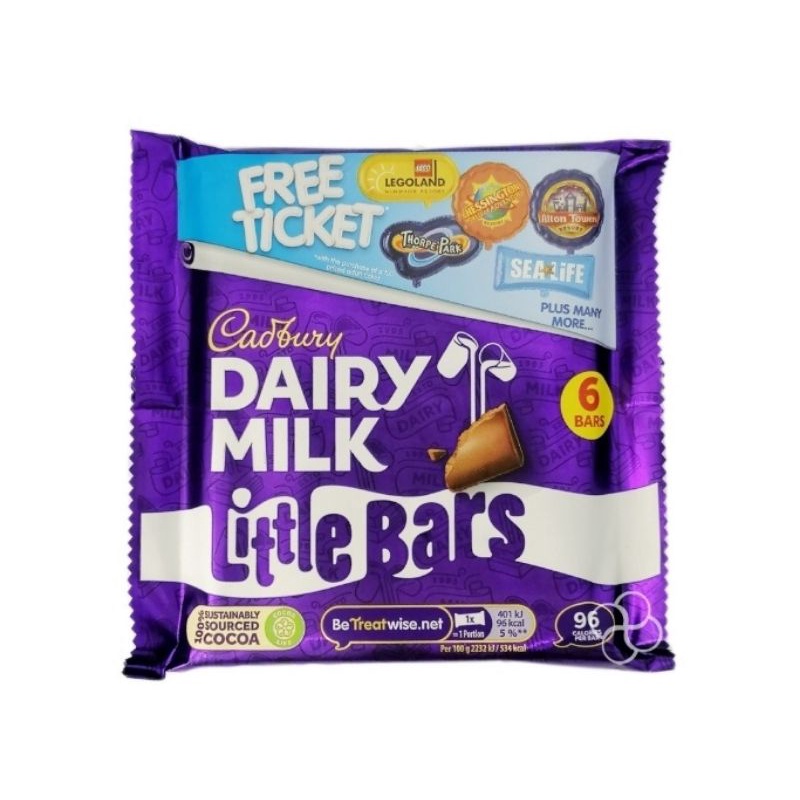 Cadbury Dairy Milk Little Bars 6 x 18g Shopee Philippines
