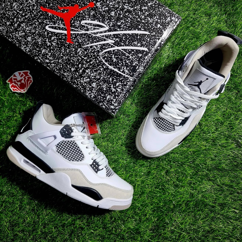 Jordan 4 Retro Military Black Unisex Shopee Philippines