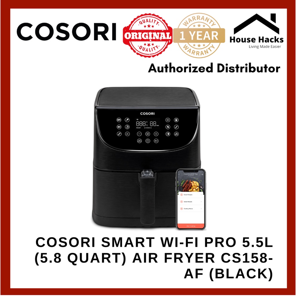 Cosori Smart WiFi Pro 5.5L (5.8 Quart) Air Fryer CS158AF (Black