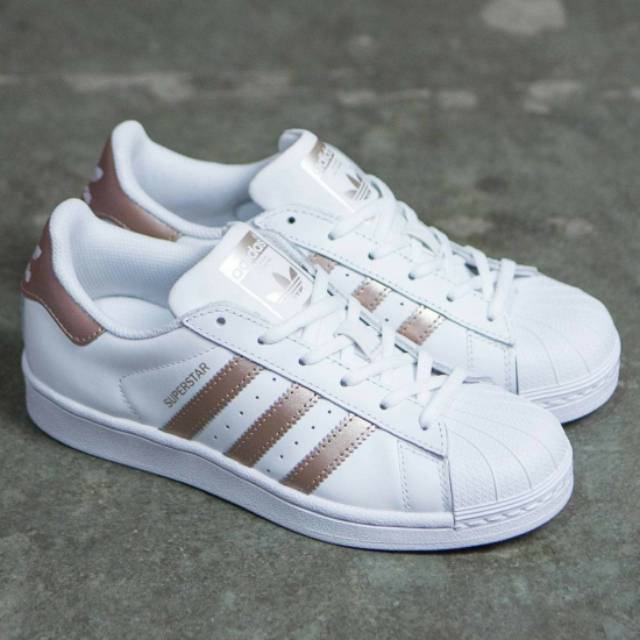 huiselijk Binnen Rechtmatig Adidas Original Superstar White Rose Gold Shoes | Shopee Philippines