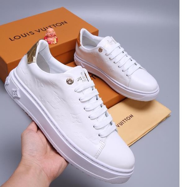 louis vuitton sneakers white and gold