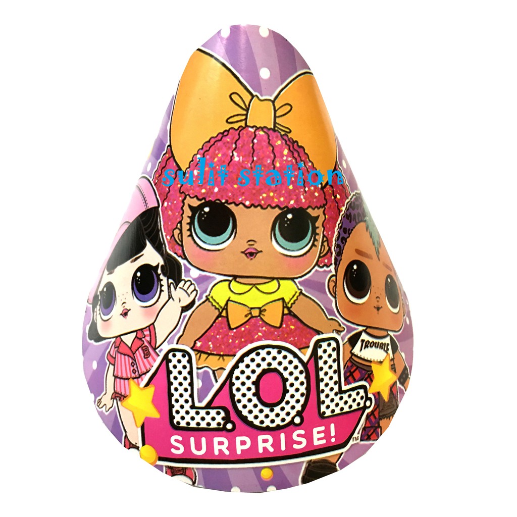 10pcs LOL SURPRISE DOLL GIRLS THEMED BIRTHDAY PARTY HATS favor needs