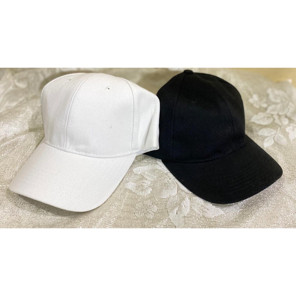 plain white baseball cap