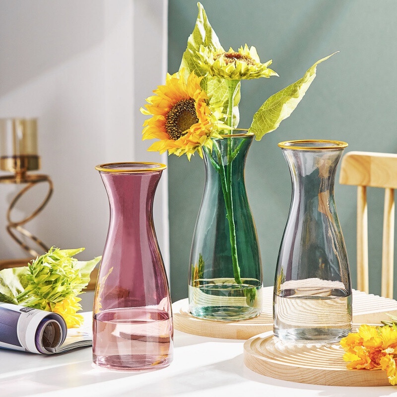 Vases Lucky Bamboo Large Diameter Vase European Creative Gold