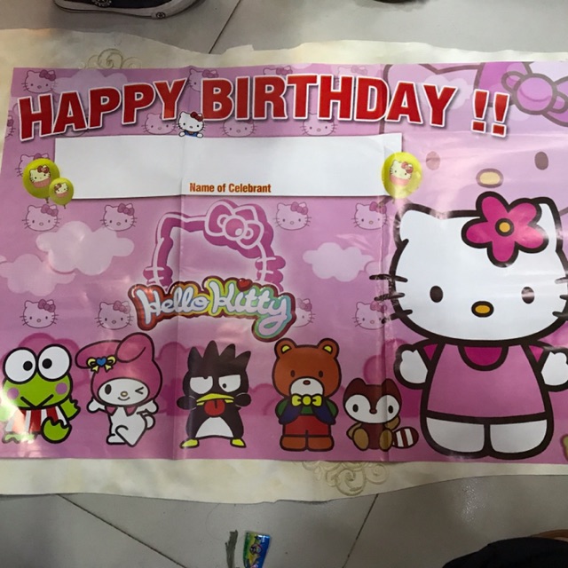Happy birthday  banner  hello  kitty  Shopee Philippines