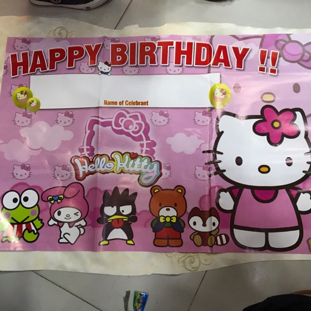Happy birthday banner hello kitty Shopee Philippines Happy birthday banner hello kitty Shopee Philippines
