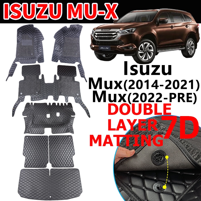 20142022 Isuzu MUX Matting 2Layers Car Floor Mats Deep Dish coil Mat For MUX Floor Liner 2020