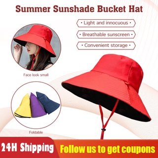 UV-Proof Fisherman Hat For Women Double Hat Korean Cap Bucket Hats Beach Sun Summer Hat