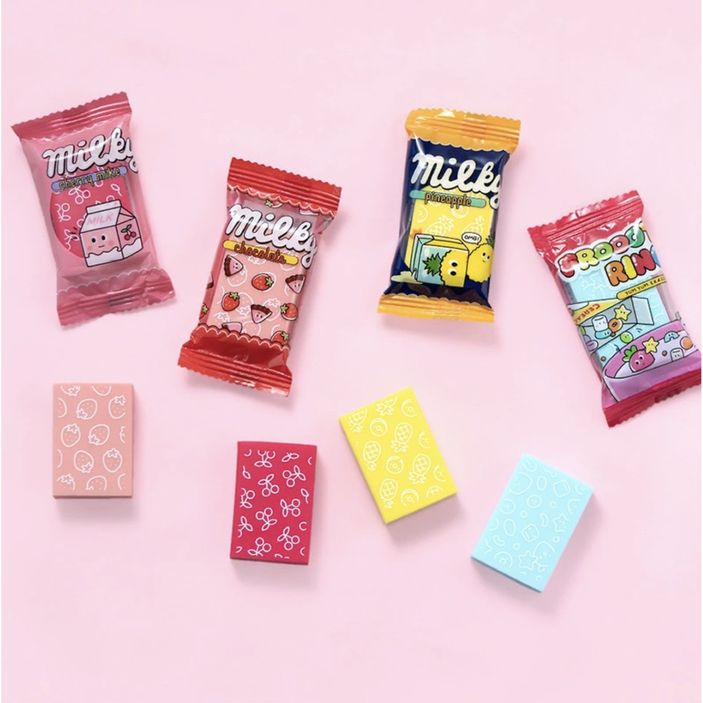 schoolhaul candy eraser/erasers/super cute eraser Shopee Philippines