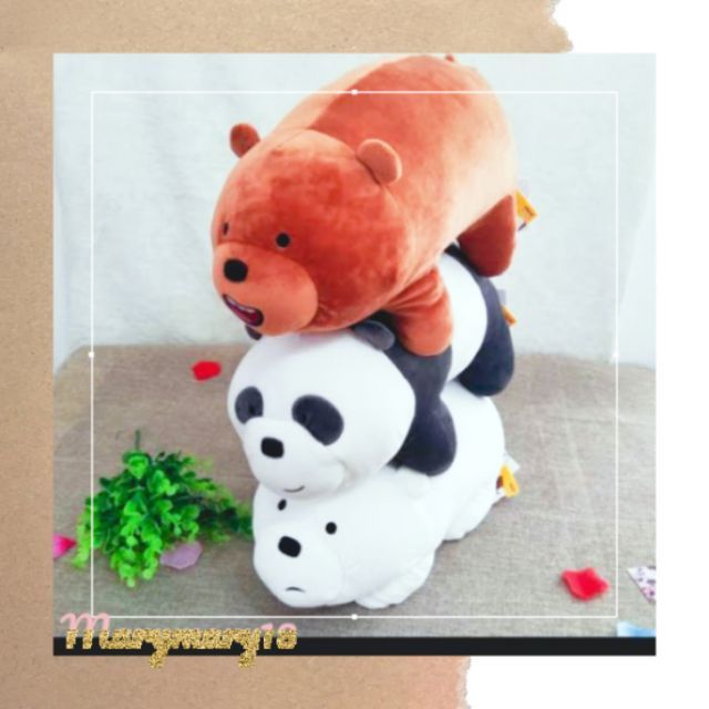 we bare bears stackable plush