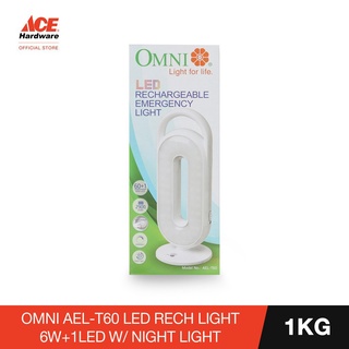 OMNI LED Rechargeable Emergency Light 6W+1LED W/ Night light Ael-T60