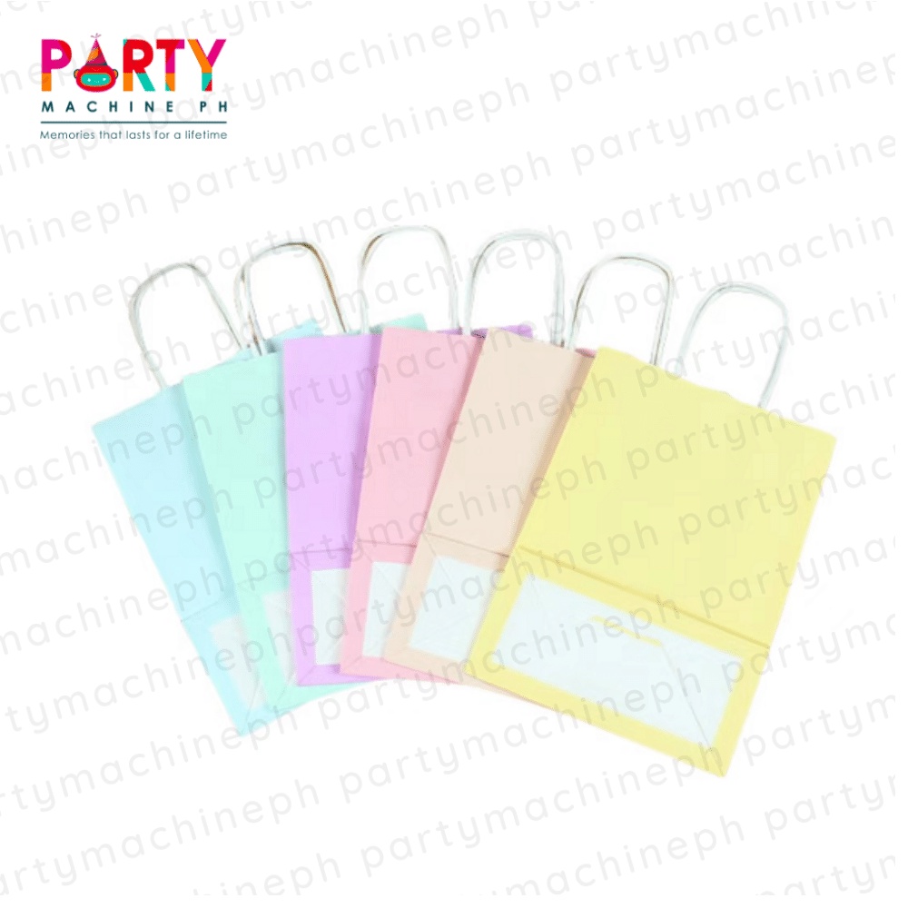 12pcs Pastel Paper Bag / THICK Pastel Color Paper bag Shopee Philippines