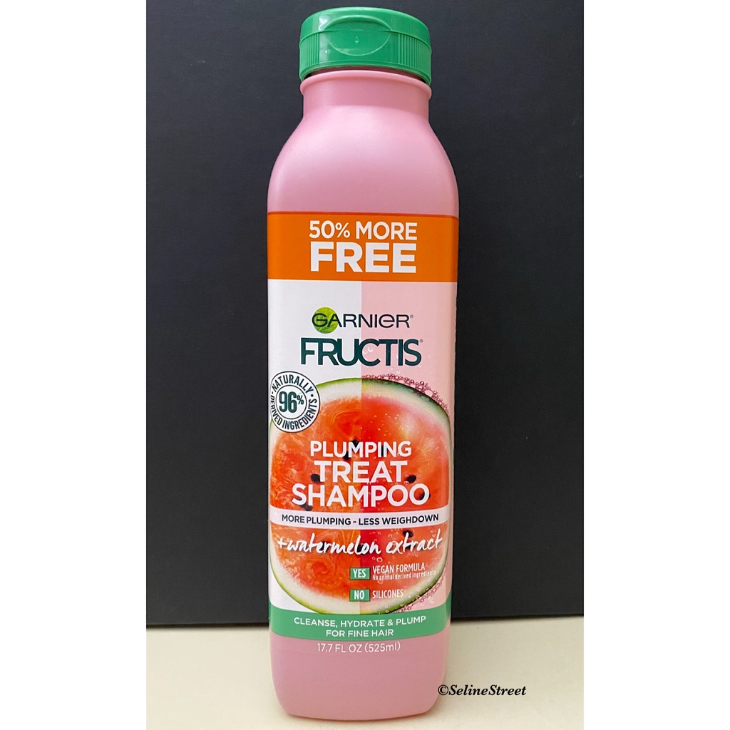 Garnier Fructis Plumping Treat Shampoo + Watermelon Extract for Fine