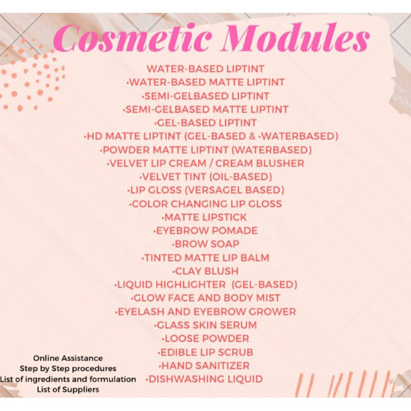 ALL-IN COSMETIC MODULES (HARD COPY OF MODULES ONLY) | Shopee Philippines