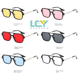 LCYY new double beam hollow sunglasses 2022 new retro net red concave shape square sunglasses 3517 (spot) #7