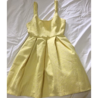 zara trafaluc yellow dress