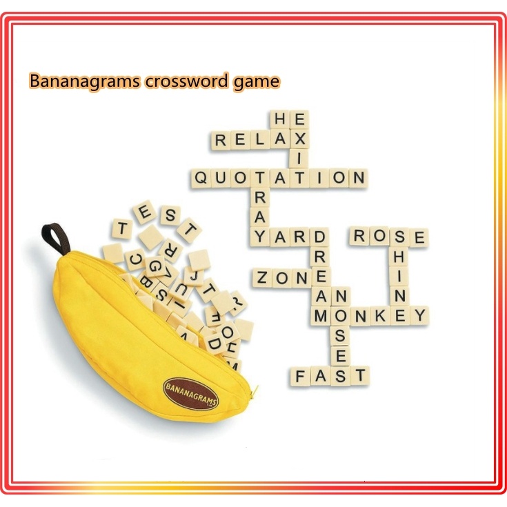 Bananagrams Crossword Game Alphabet Educational Game Family Fun Game