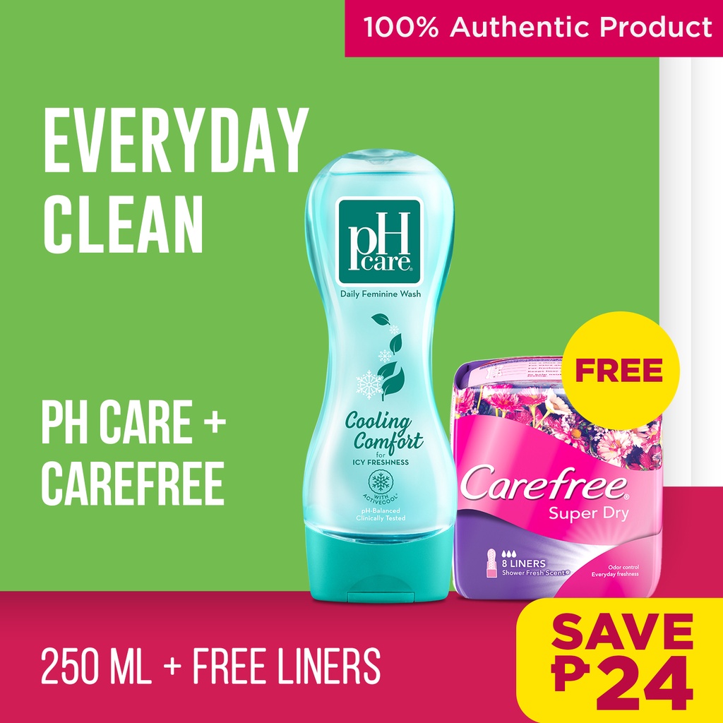 Everyday Fresh (pH Care Cooling Comfort 250ml + FREE Carefree Super Dry ...