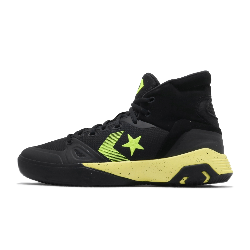 Converse basketball shoe black fluorescent yellow star tall tube men's shoe draymond green [ACS] | Shopee Philippines