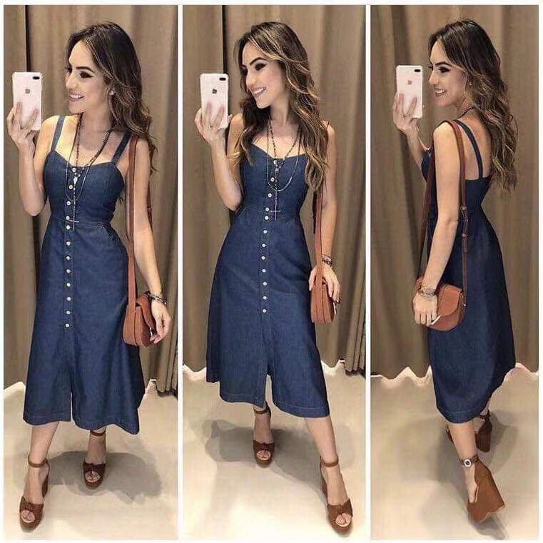 bohemian denim dress