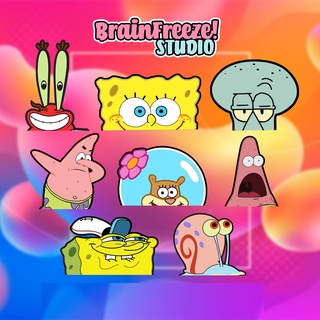 Spongebob Squarepants Stickers - Glossy Waterproof Tear Resistant Peeker Car Sticker #4