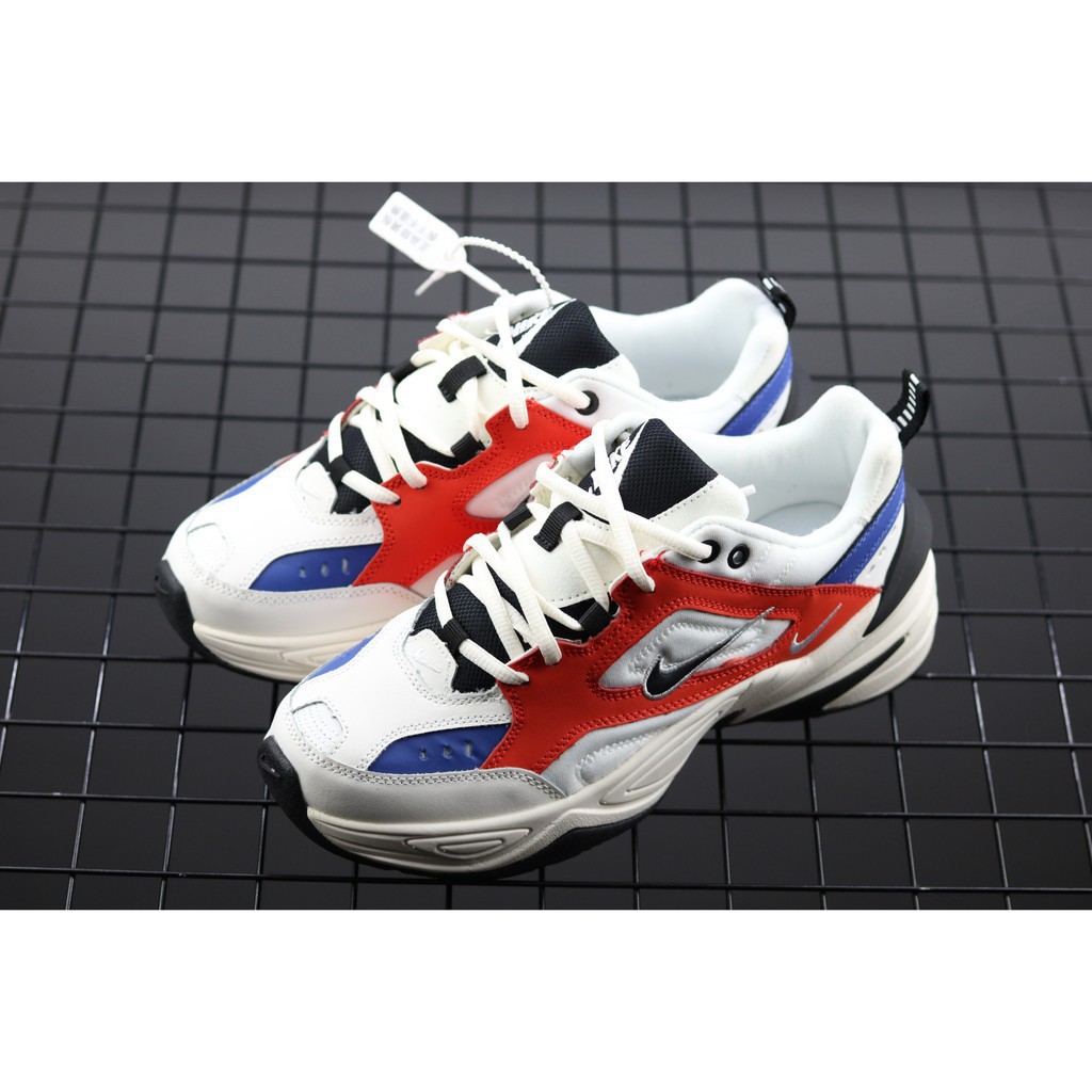 nike m2k tekno white red blue