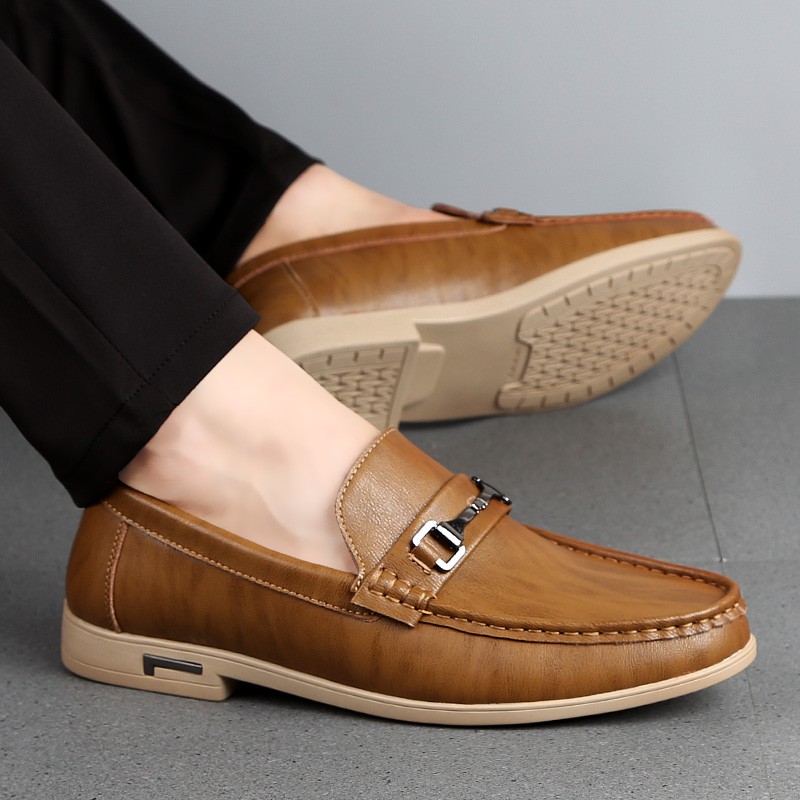 Mens Classic Loafer Male Casual Genuine Leather Shoes Doug Boat Driving Shoes Slip On Men 4154