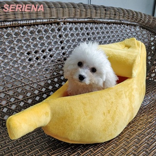 Banana Shape Warm Pets Bed House Cozy Puppy Cushion Mat Basket Kennel Cat Nest #2