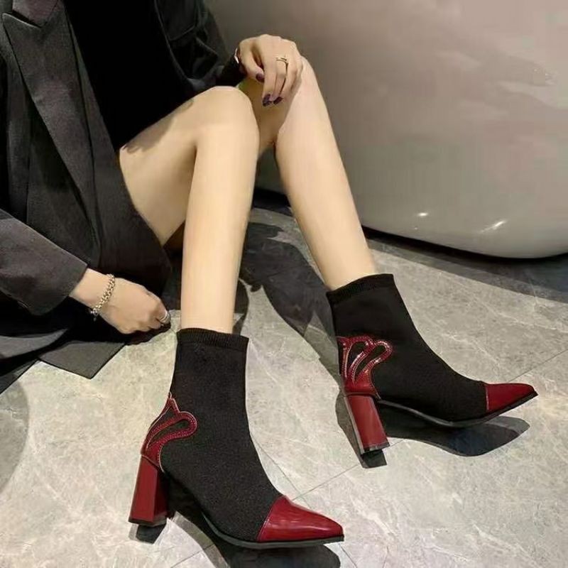 S High Heel Boots Import Premium Women Korean Fashion High Boots Ankle Boots Girls Shopee Philippines