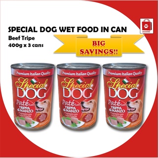 Monge Special Dog Wet Food in Can Beef Tripe 400g (3 cans)