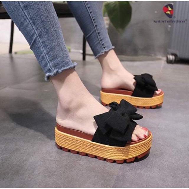 Katerina fashion wedge sandals#D-11 | Shopee Philippines