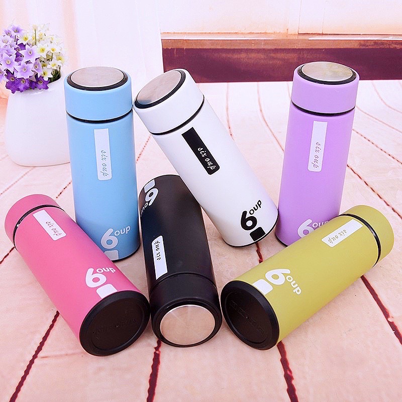 6oup Colorful Glass Tumbler Water Bottle Assorted 450ml 