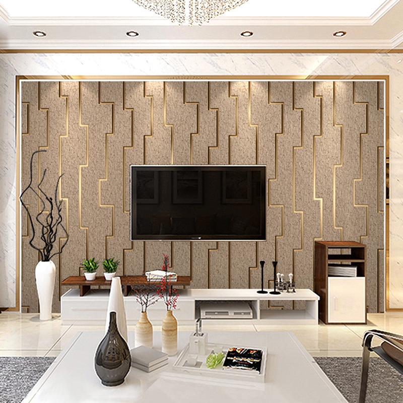 3d Striped Non Woven Wallpaper For Walls Roll Modern Living Room Tv Background Wall Decor Wall Paper Bedroom Papel De Parede 3d Shopee Philippines