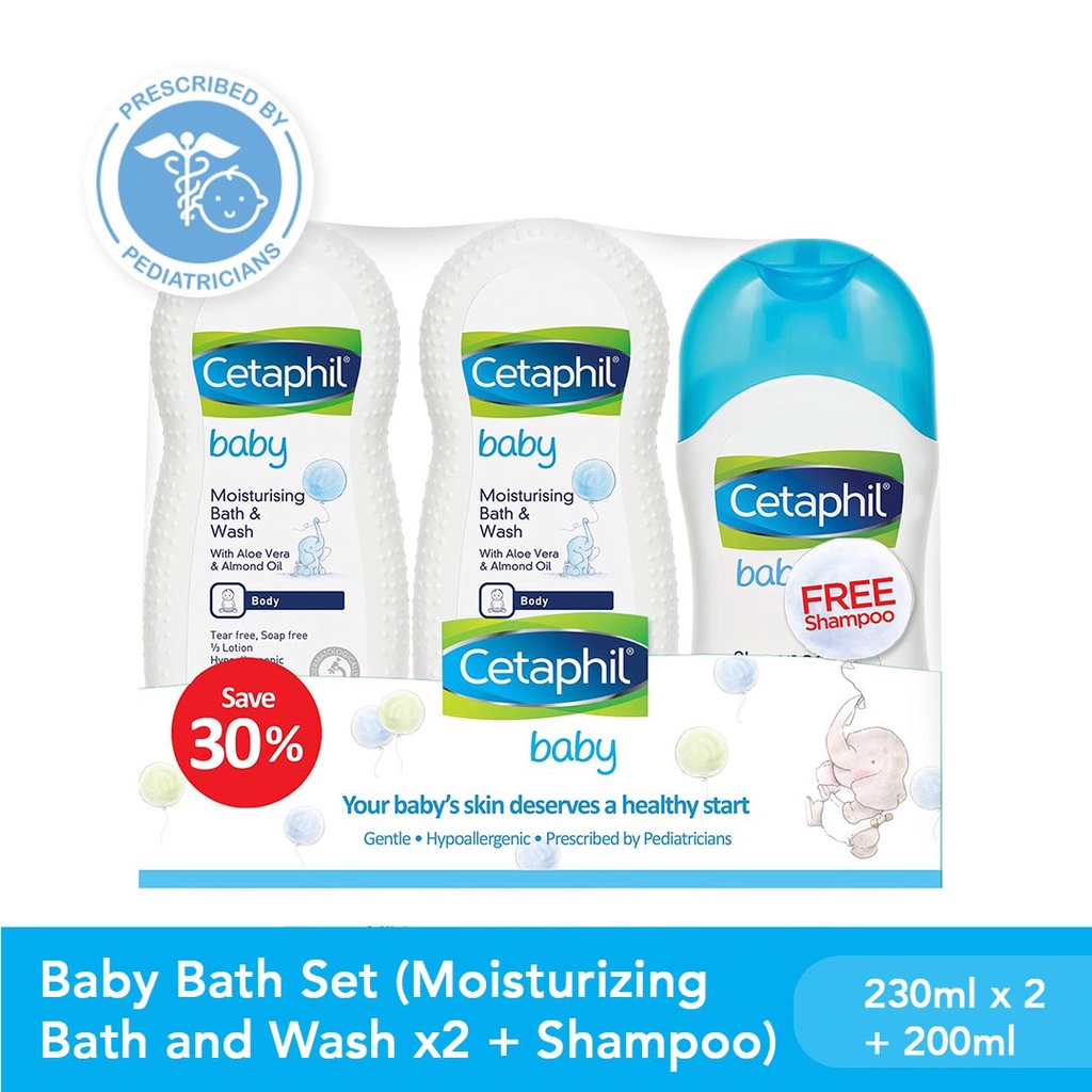 Cetaphil Baby Bath Set (Baby Ultra Moisturizing Bath & Wash 230ml x 2 ...