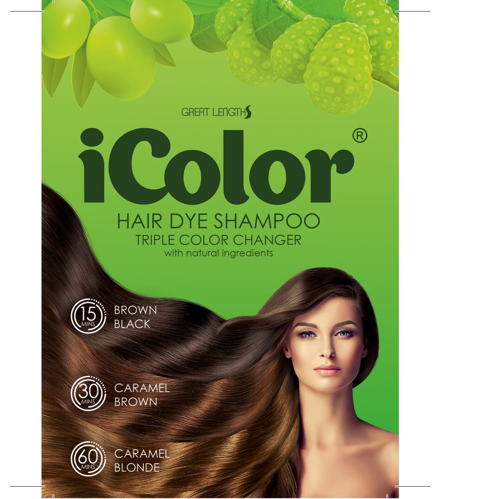  iColor Hair Dye  Shampoo Triple Color  Changer 25ml Sachet 