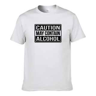CAUTION MAY CONTAIN ALCOHOL Slogan Statement Funny Fun UNISEX T-SHIRT #2