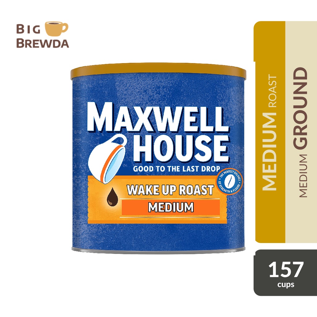 Maxwell House Wake Up Roast Medium Roast Ground Coffee 30.65oz / 850g ...