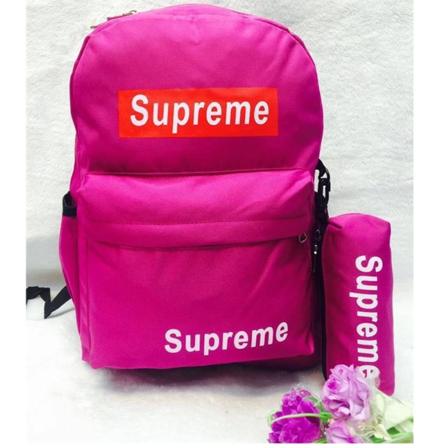 supreme backpack pink