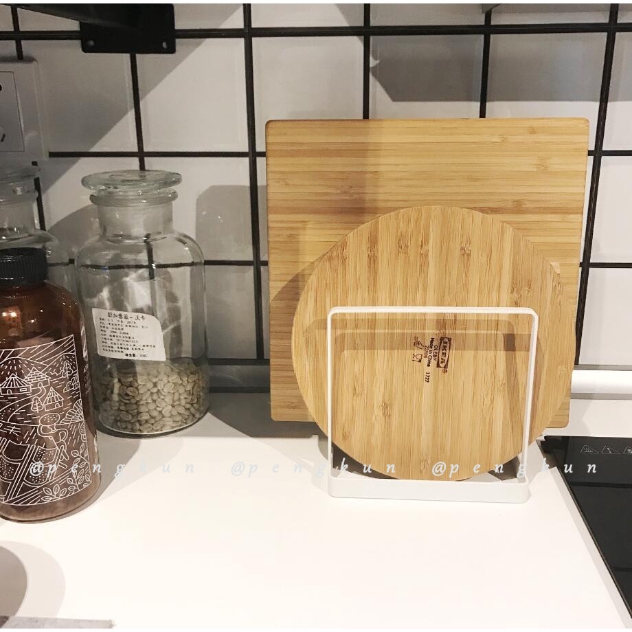 Creative Japanese Style Simple Iron Art Cutting Board Rack Kitchen Storage Supplies Desktop Drain Knife