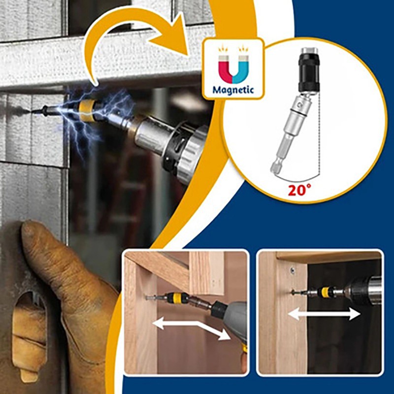 1/4 Inch Magnetic Screw Drill Tip Drill Screw Tool Quick Change Locking Bit Holder Drive Guide Drill Bit Extensions