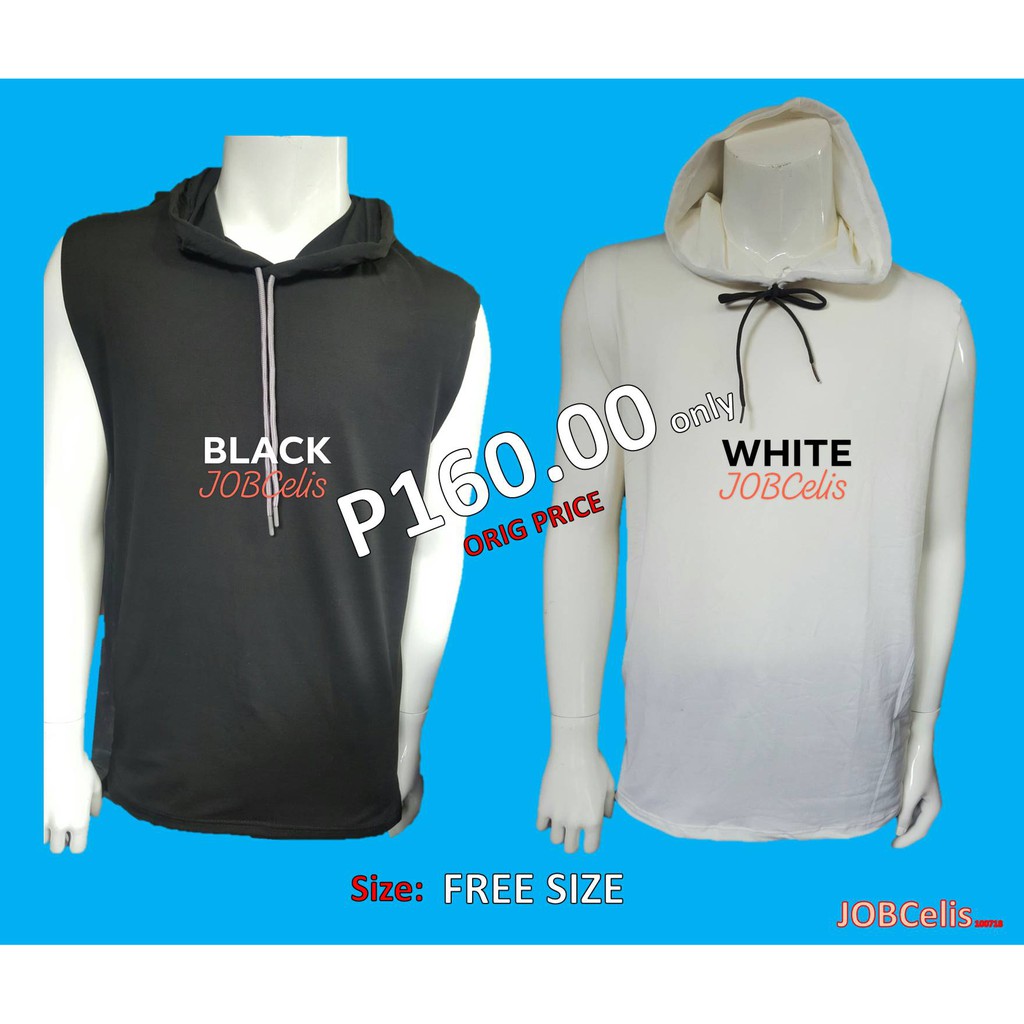 plain sleeveless hoodie