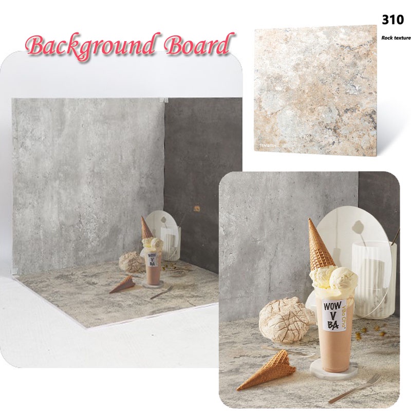 New Background Board Photography Studio Wooden Cement 3D Texture Combinable Photo Backdrop Hard Board Scenes #1