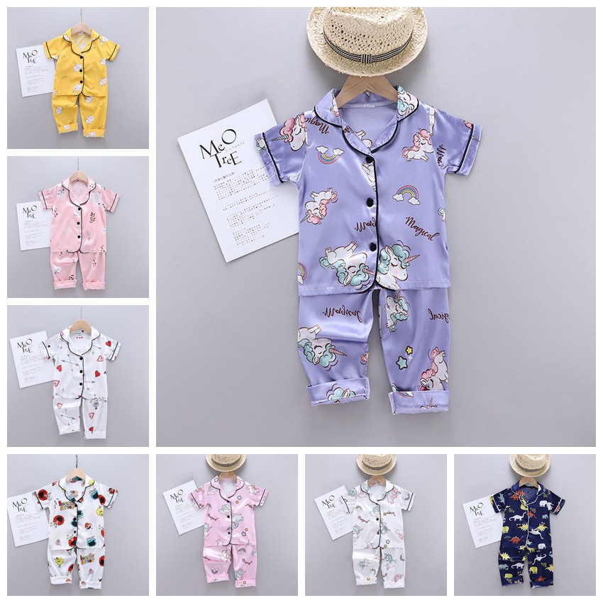 【Superseller】Terno Pajama For Kids Summer Baby Girls Boys Sleepwear