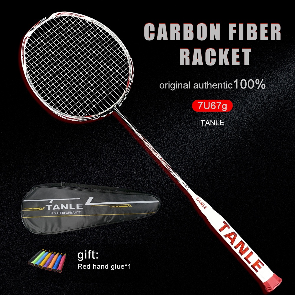 Badminton racket TANLE 7U 67g ultra-light full carbon fiber badminton ...