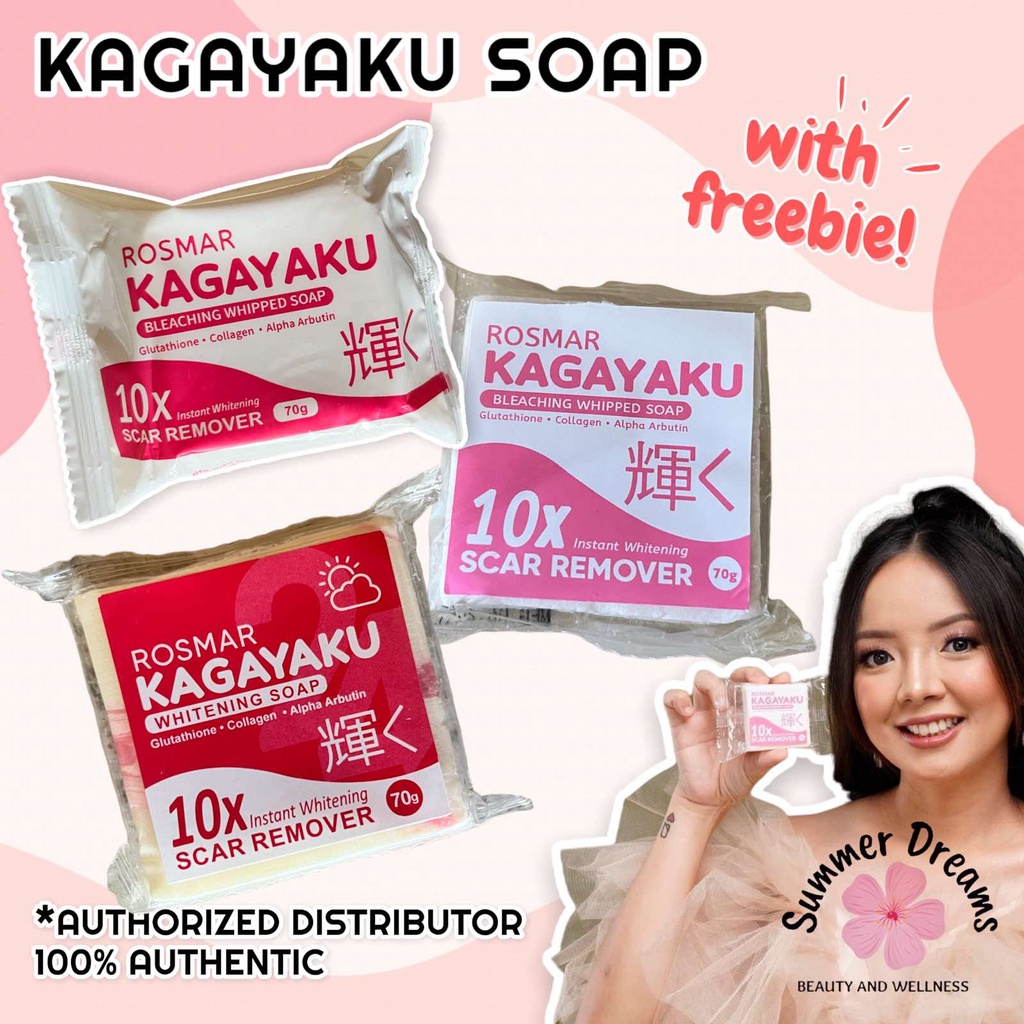 Rosmar Kagayaku Soap 10X Whitening Scar Remover 1 bar Whitening Soap ...