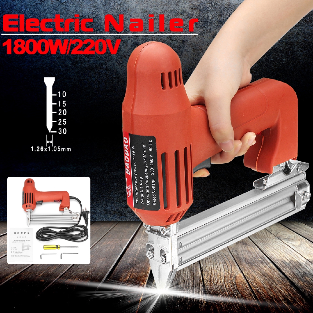 Electric Nailer 1030mm 1800W Straight Nail Staple Guns Woodworking