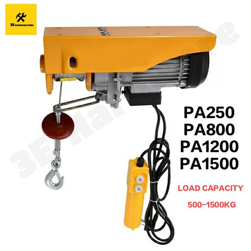 2501500 kg Heavy Duty Industrial Electric Hoist for Lifting PA250/800/1200/1500 Shopee