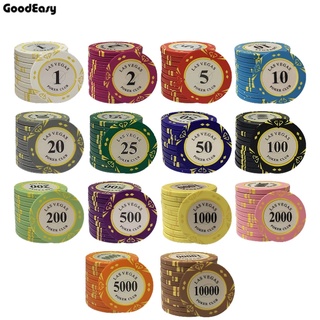 100PCS/SET Las Vegas Clay Chips Casino Texas Poker Chip Set Poker Coin Metal Coins Dollar Chips Poke