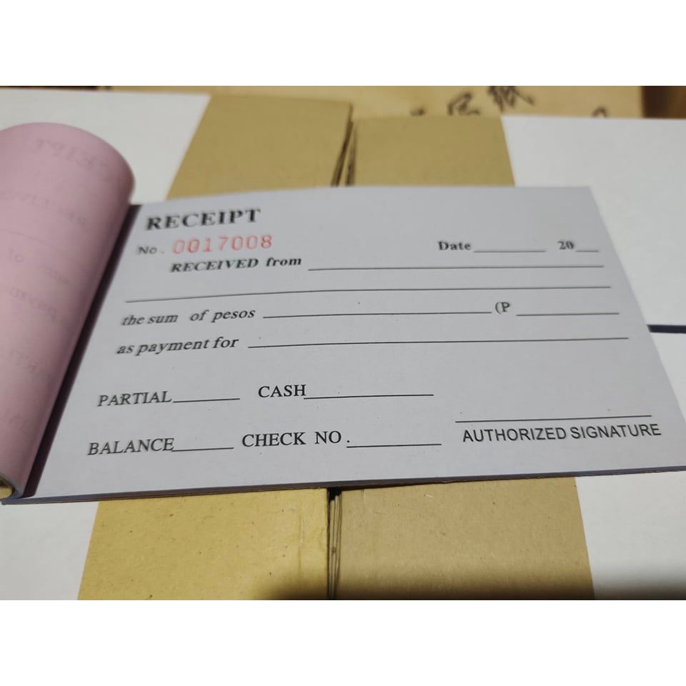 Acknowledged Receipt Official carbonized quality paper Shopee Philippines