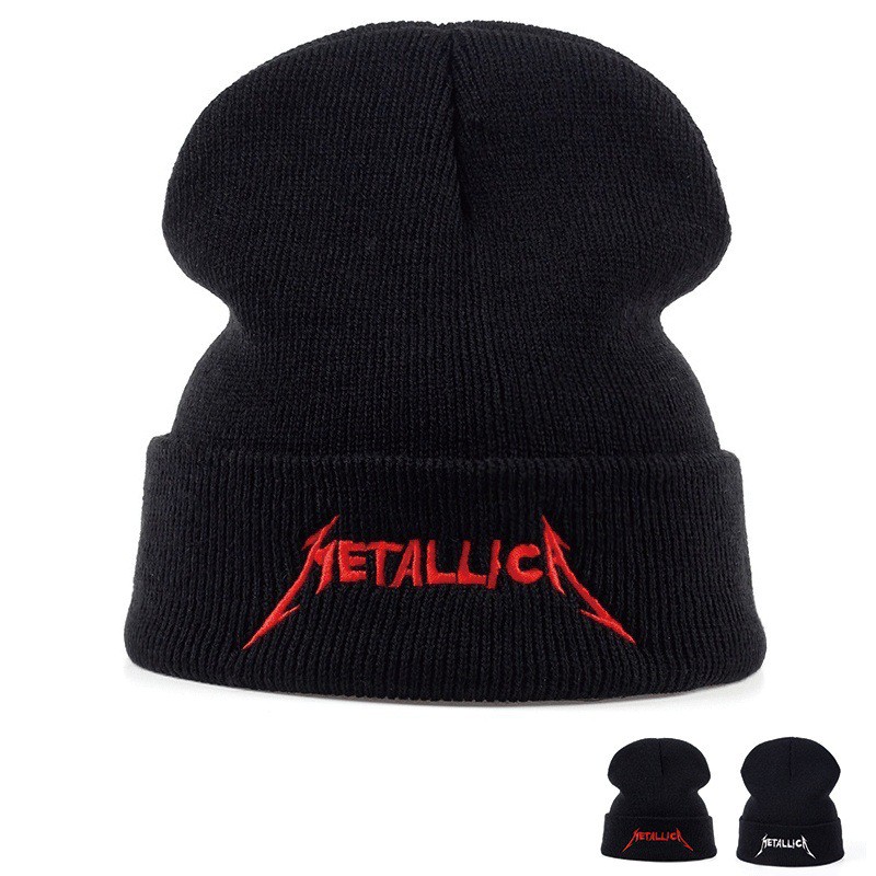Metallica rock music winter hat men and women street hat warm hat wool ...